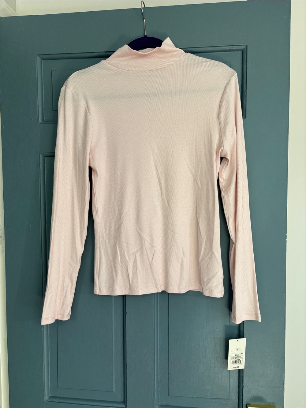 a new day Pale Pink Mock Neck Long Sleeve Top